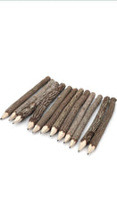 Load image into Gallery viewer, Black Pencils Wood- 7 Inchs Tree Bark Wooden Favors in Rustic Twig Pencils Unique Gifts Camping Lumberjack Decorations Party Supplies Novelty Gifts as Natural Pencil