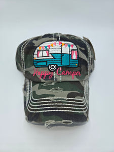 Happy Camper Baseball Caps