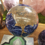 Blue Sodalite Polished Sphere 17.33 lbs