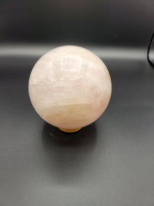 Crystal Polished Rose Quartz Sphere almost 4.62 lbs