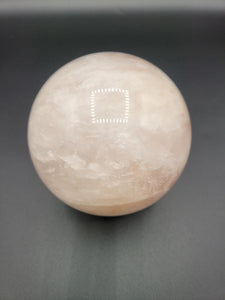 Crystal Polished Rose Quartz Sphere almost 4.62 lbs