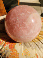 Rose Quartz polished sphere pink Reiki healing17.9lbs