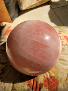 Rose Quartz Natural Crystal Sphere 27.39lbs