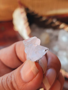 Custom Raw Crystal quartz earrings - Small