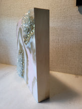 Load image into Gallery viewer, Resin Geode Art - Pink Gold White Crystal Cluster
