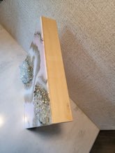 Load image into Gallery viewer, Resin Geode Art - Pink Gold White Crystal Cluster