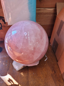 59lb Rose Quartz Polished Sphere
