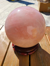 Load image into Gallery viewer, Rose Quartz Natural Crystal Sphere 27.39lbs