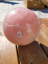 Load image into Gallery viewer, Rose Quartz polished sphere pink Reiki healing17.9lbs