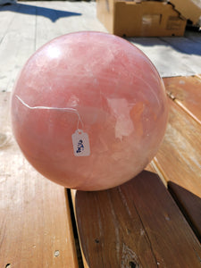 Rose Quartz polished sphere pink Reiki healing17.9lbs